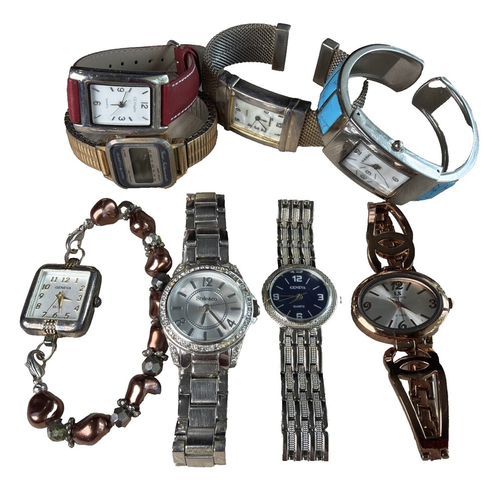 Mixed Lot Of 8 Watches Will All Need Battery's